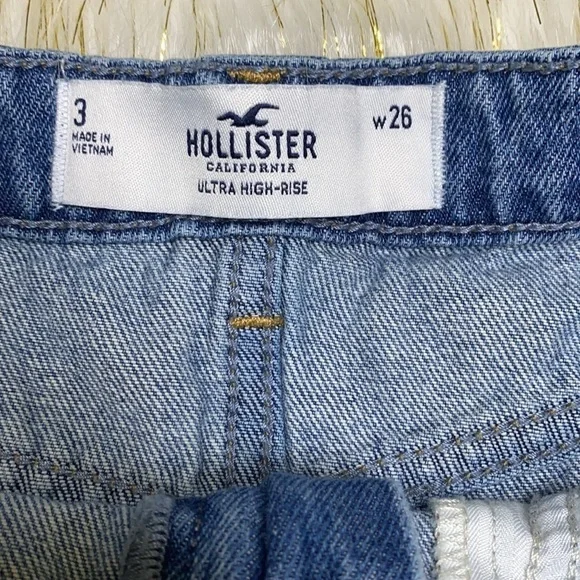 Hollister - Destroyed Denim Dress Size 3 Waist 26 - Picture 6 of 6